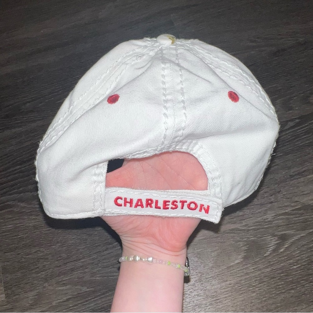 Floral Charleston Adjustable Velcro Ball Cap - Picture 3 of 5